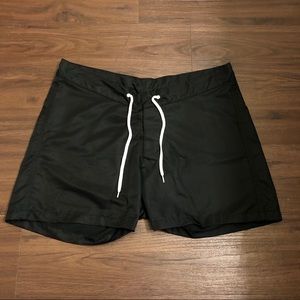 American Apparel Basic Black Swim Board Shorts